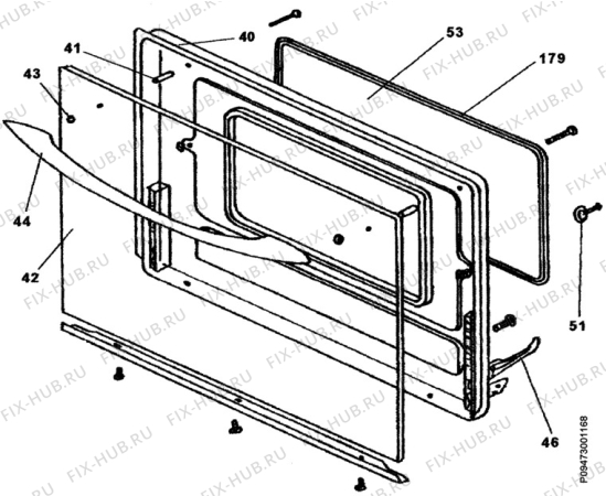 Взрыв-схема плиты (духовки) Zanussi ZC650 - Схема узла Section 3